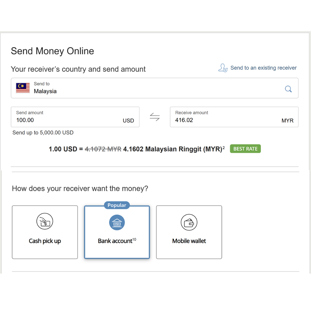 Select Bank account payout